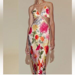 Reformation Poppies Silk Dress